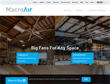 Tablet Screenshot of macroairfans.com